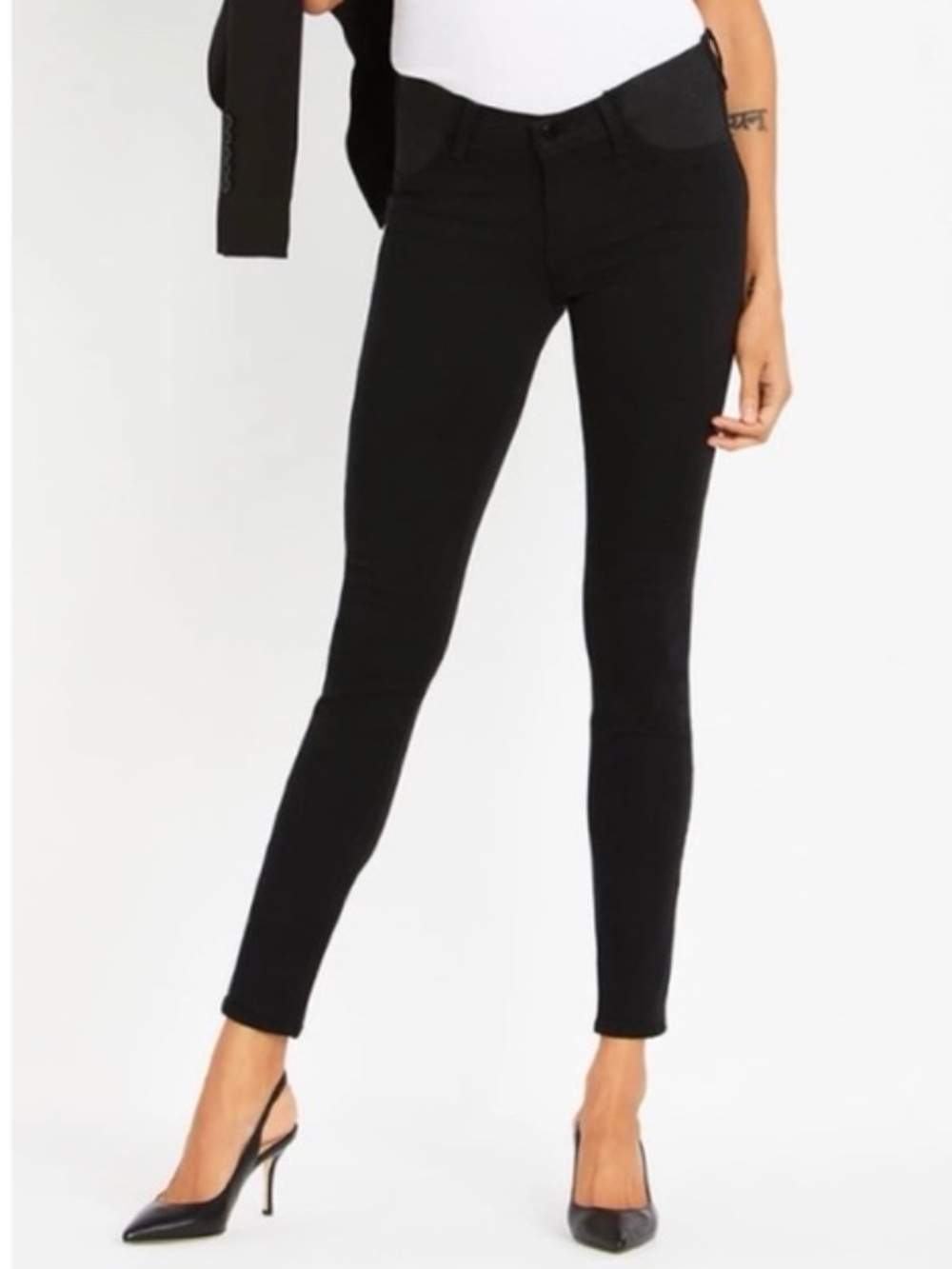 J Brand Mama J Super Skinny Black Denim Jeans